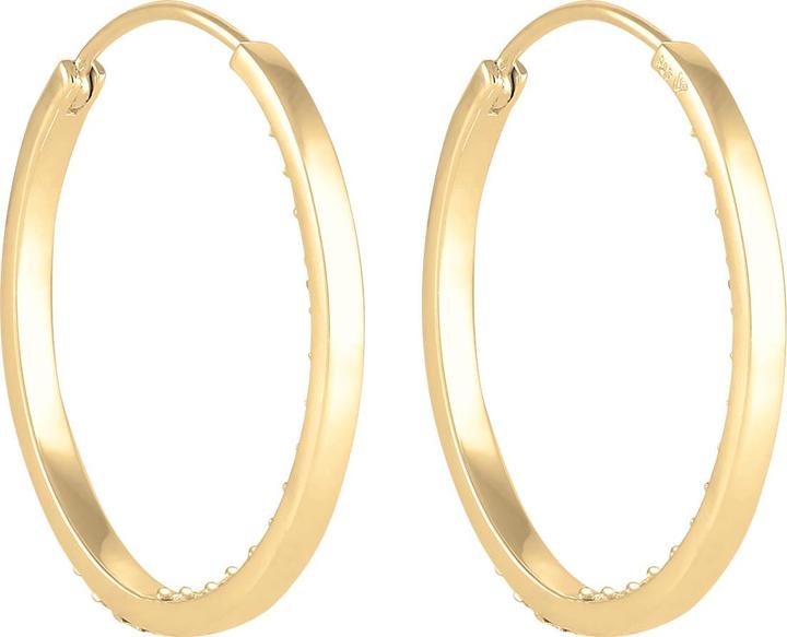 Immagine prodotto Elli Orecchini Creoles Crystals Basic Placcato oro (Argento 925 placcato oro, Cristallo di vetro)