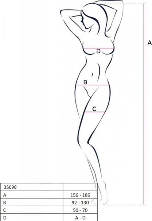Actual product image Passion Bs098 Bodystocking Negro Talla Unica (One size)