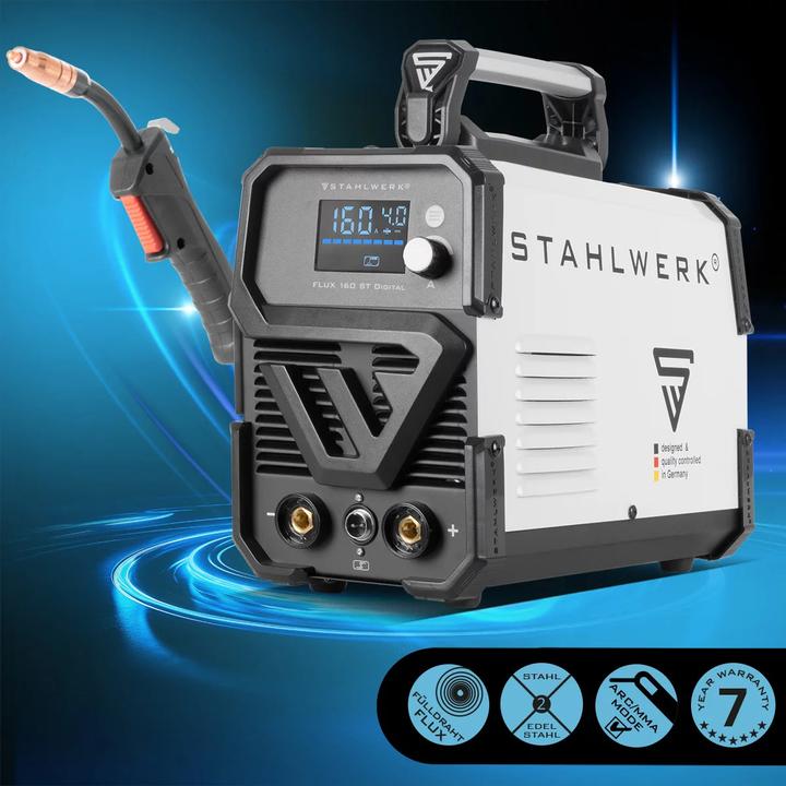 Produktbild Stahlwerk Schweissgerät FLUX 160 ST Digital mit 160 A Vollausstattung