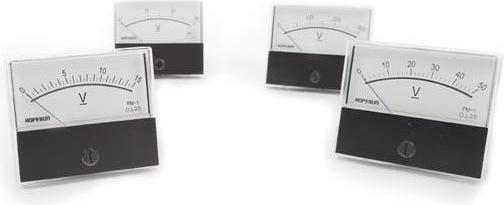 Actual product image Velleman ANALOGUE VOLTAGE PANEL METER 50V DC / 70 x 60mm
