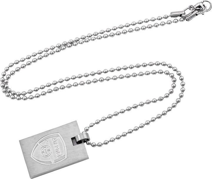 Actual product image Arsenal FC Crest Dog Tag And Chain (100% synthetic material)