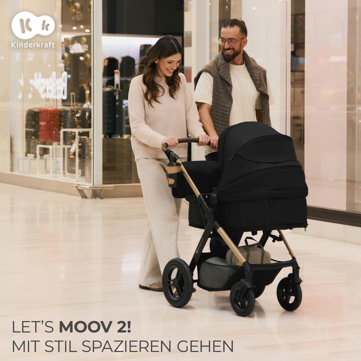Actual product image KinderKraft Multifunctional Baby Stroller MOOV 2 XL AIR MOONLIGHT GREY