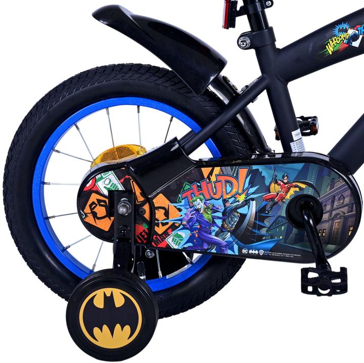 Produktbild Batman Kinderfahrrad 14 Zoll von Volare - Schwarz, Leicht, mit Stützrädern (14")