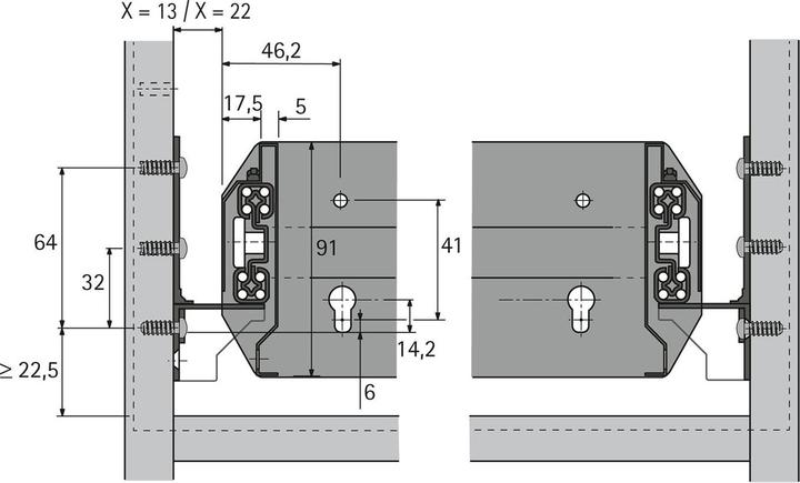 Produktbild Hettich Quadro Duplex 70