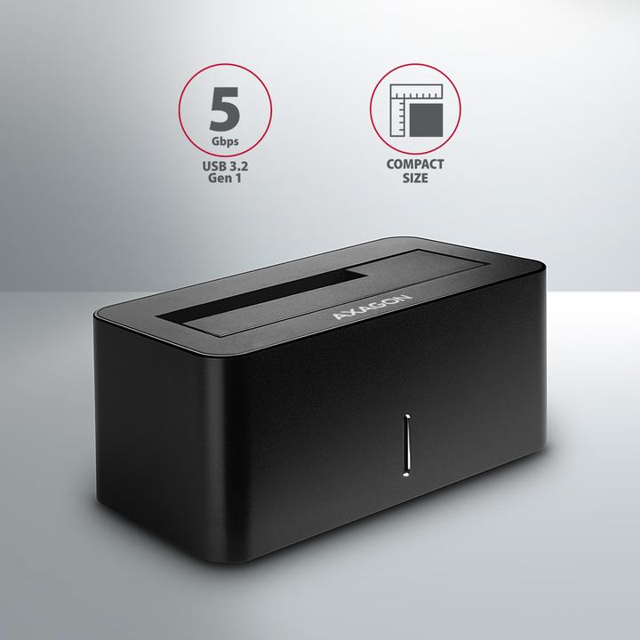 Immagine prodotto Axagon ADSA-SN Storage Drive Docking Station USB 3.2 Gen 1 (3.1 Gen 1) Type-A Nero (2.5", 3.5")
