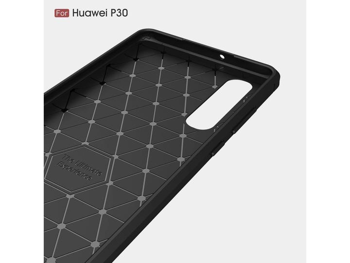 Produktbild Screenguard Huawei P30 Hülle Carbon Brushed Soft TPU (Huawei P30)