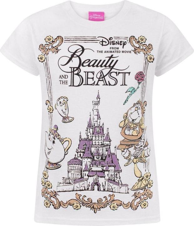 Beauty And The Beast TShirt Mädchen kurzärmlig