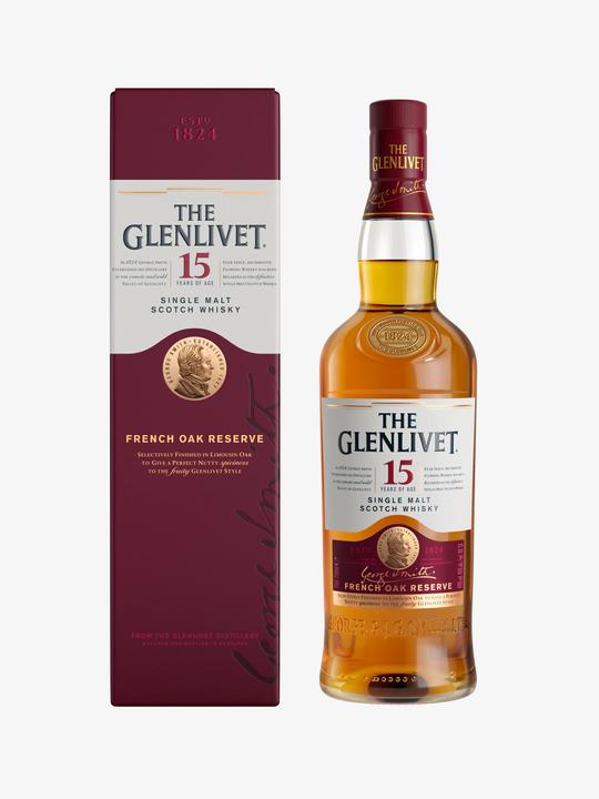 Image du produit The Glenlivet 15 ans de réserve de chêne français (Single Malt, Scotch Whisky, 1 x 70 cl)