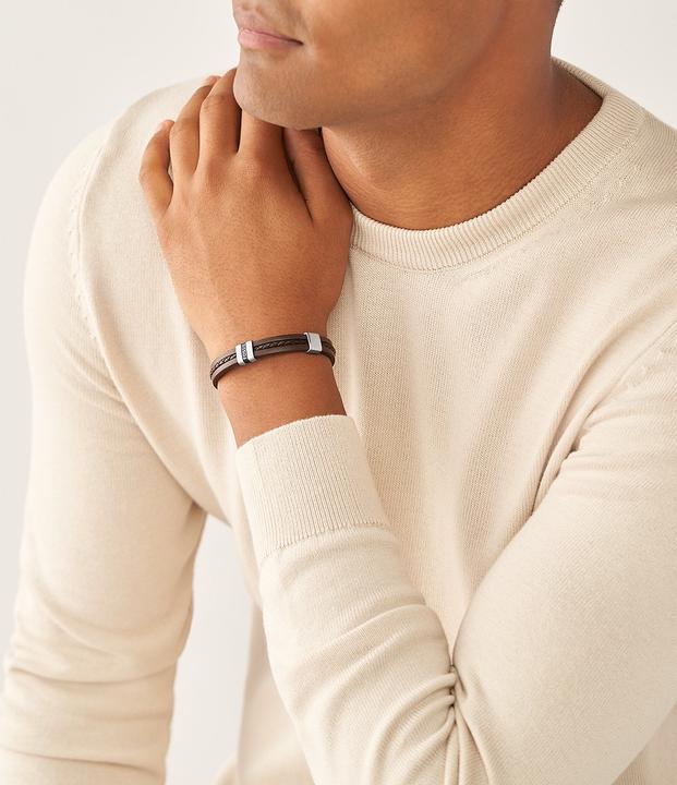 Produktbild Fossil Jewelry Armband (21.30 cm, Edelstahl, Leder)