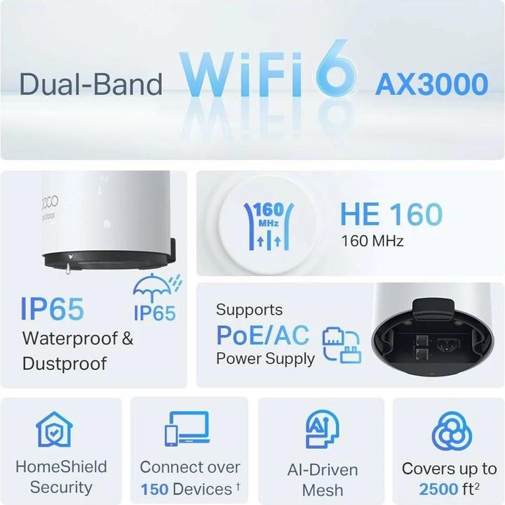 Produktbild TP-Link Deco X50-Outdoor Wi-Fi 6 Mesh AX3000 (1-pack)