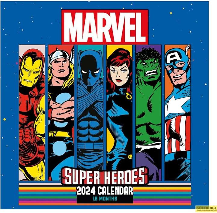 Immagine prodotto Pyramid Calendario Marvel 2024 Supereroi (30 x 30 cm, Inglese)