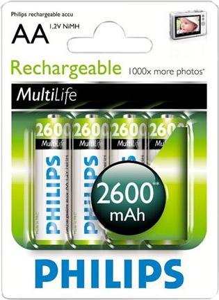 Produktbild Philips Rechargeable (4 Stk., AA, 2600 mAh)