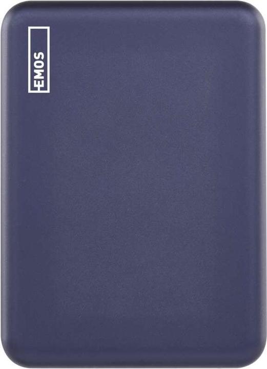 Actual product image Emos Powerbank WI 522, 5 000 mAh, 20 W+Wireless, blau (5000 mAh, 20 W, 19.25 Wh)