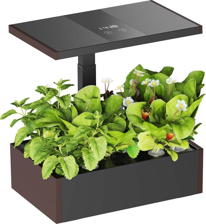 Actual product image Wiltec Indoor garden system brown Herb garden Mini garden for indoors LED
