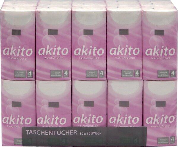 Produktbild Fripa Papiertaschentuch akito 6010604 21x21cm weiss 30x10St.