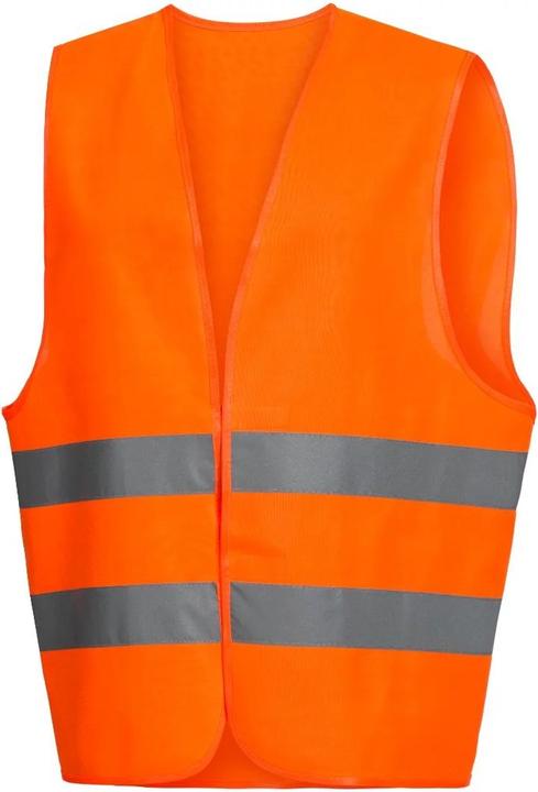 Actual product image Nitras High-visibility waistcoat, neon orange (colour code: 4100), 120 gsm, breathable, with Velcro (XXL)