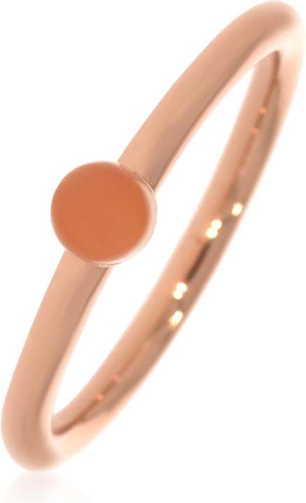 Xen Ring mit 4 mm Peach Mondstein ca. 0,30 ct. rosèvergoldet