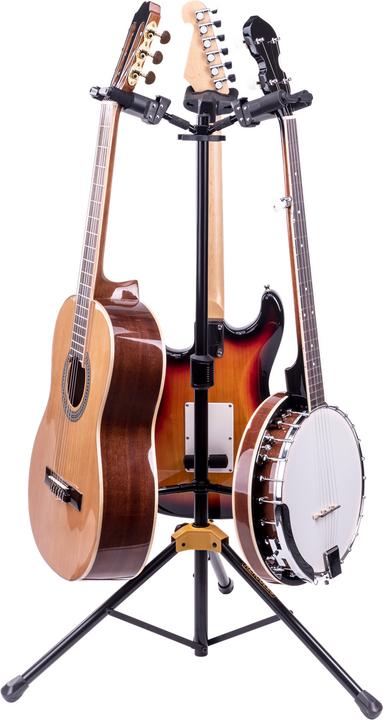 Image du produit Hercules Stands Stand de guitare triple (Contrebasse, Guitare, Guitare électrique)