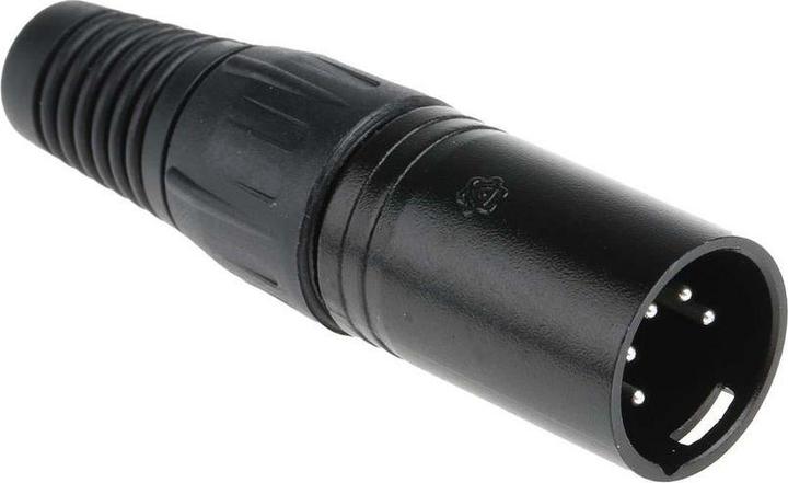Actual product image Rs Pro 5 way black chrome finish XLR cable plug