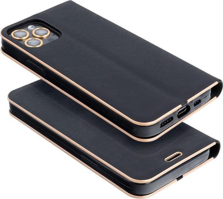 Actual product image OEM Book case LUNA Book Gold for IPHONE 14 black (Apple iPhone 14)