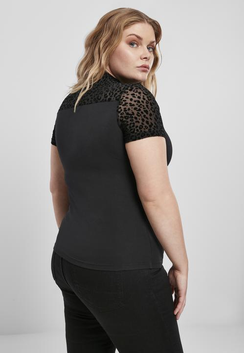 Produktbild Urban Classics Ladies Flock Lace Turtleneck Tee (4XL)