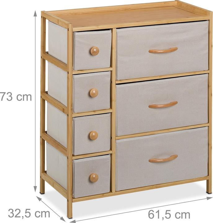 Produktbild Relaxdays Kommode (61.5 x 32.5 x 73 cm)