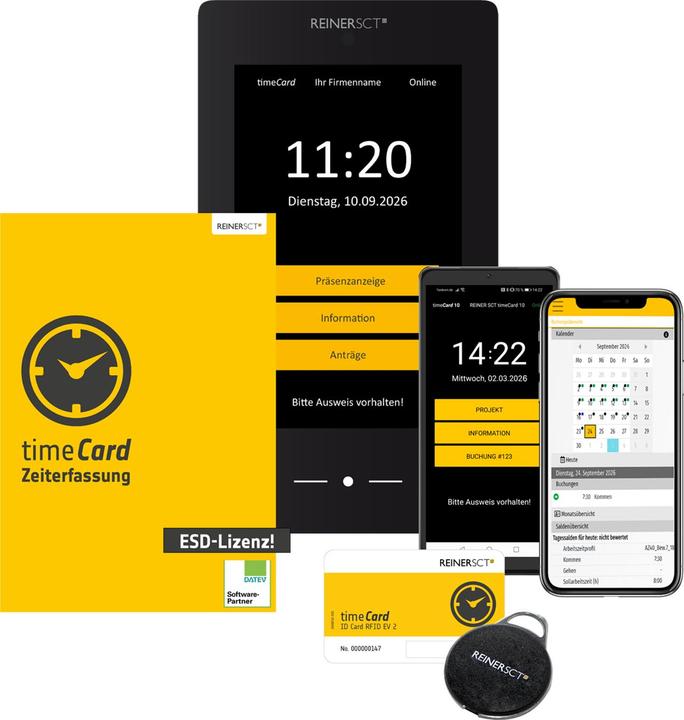 Produktbild ReinerSCT Zeiterfassung Basislizenz timeCard 10