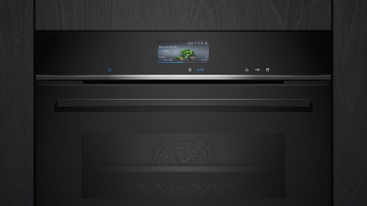 Image du produit Siemens iQ700, Four encastrable compact à vapeur, 60 x 45 cm, noir, inox, CS736GCB1F