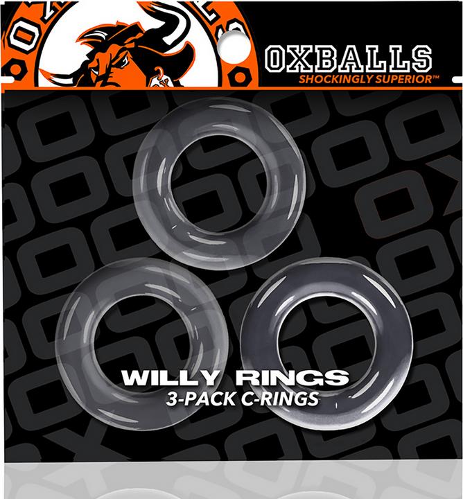 Produktbild Oxballs Willy Rings 3-pack Cockrings Clear (4 cm)