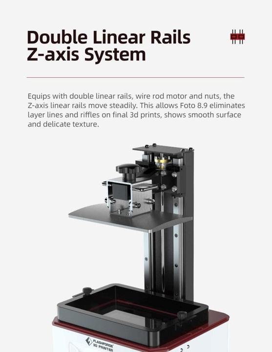 Actual product image FlashForge 3d printer Foto 8.9 LCD Mono