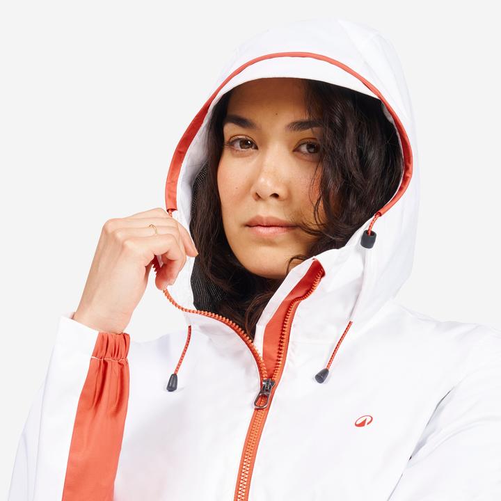 Immagine prodotto Tribord Women’s sailing waterproof jacket - Sailing 100 white orange (L)