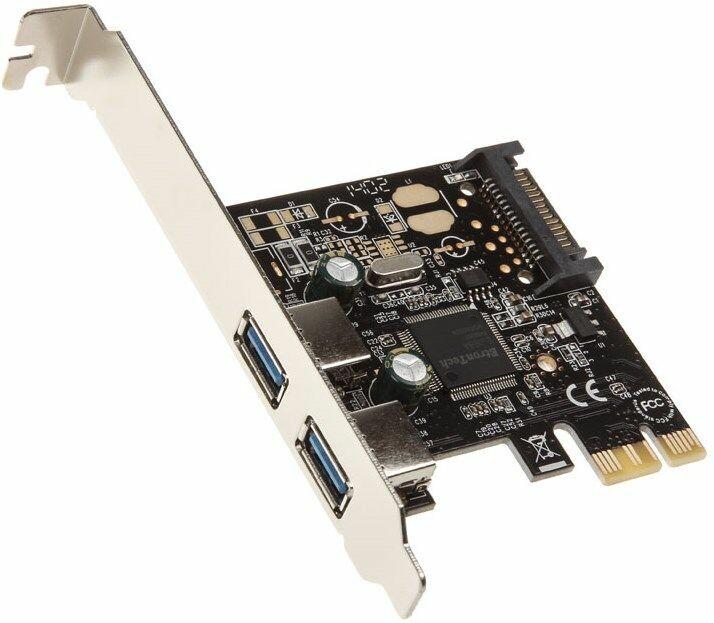 Produktbild InLine Schnittstellenkarte (inkl. LP), 2x USB 3.0 mit SATA Strom - PCIe