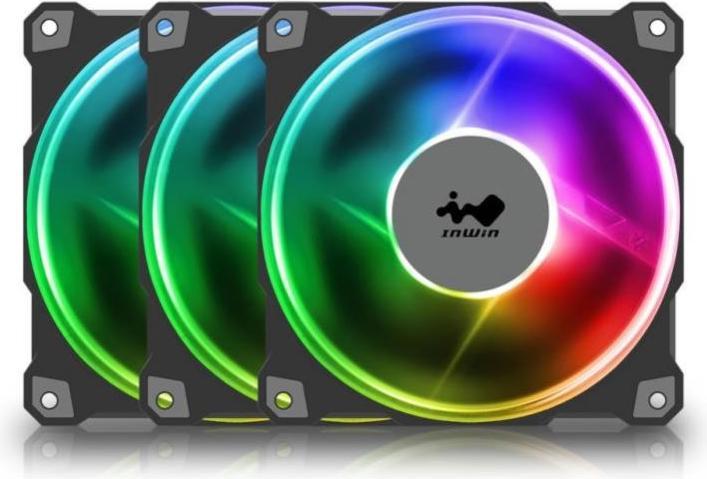 Actual product image In Win VENT 120X120 JUPITER AJ120 ARGB PACK 3UDS INCLUDES CONTROLLER ARGB /2.4 W AJ12003 (120 mm, 1 x)