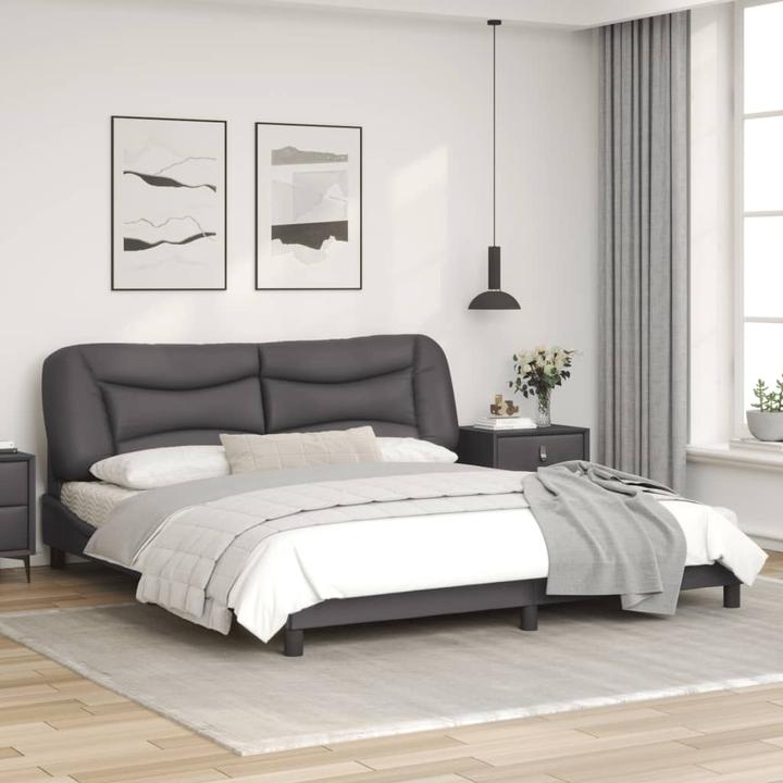 Produktbild VidaXL Bettgestell mit LED Kunstleder (180 x 200 cm)