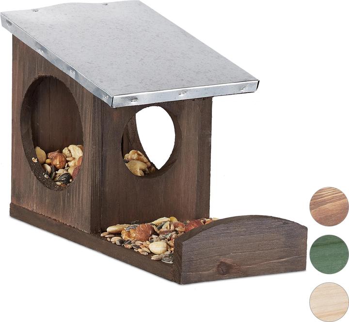 Actual product image Relaxdays Squirrel Feeder with Roof