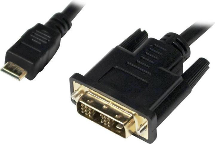 Produktbild LogiLink mini HDMI (Typ C) — DVI (2 m, DVI, HDMI)
