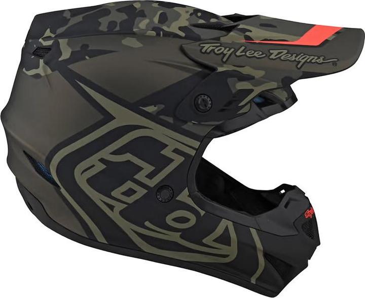 Produktbild Troy Lee Designs GP Helm, Overload Camo, army green/gray, S | 55-56cm (55 - 56 cm)