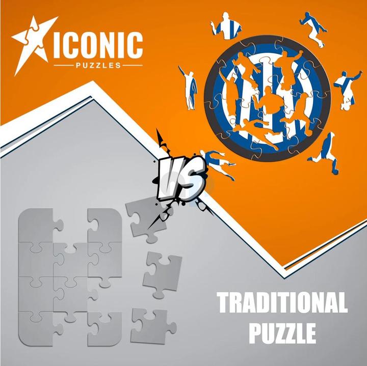 Produktbild Iconic FC Inter Mailand - Logo - Holz Puzzle Grösse L (500 Teile) (500 Teile)
