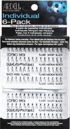 Produktbild Ardell SET Individual Combo Pack zestaw 56 kępek rzęs Black x6 (Künstliche Wimpern)