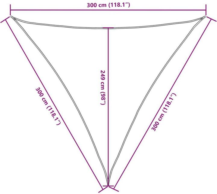 Produktbild VidaXL Sonnensegel (300 x 300 x 300 cm)