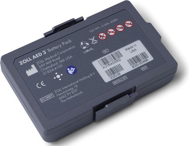 Zoll Lithium Mangandioxid Batterie zu AED 3, Haltbarkeit 5 Jahre, 140 Schocks (1 Stk., Gerätespezifisch, 4200 mAh)