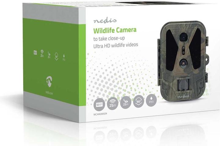 Actual product image Nedis Wildlife Camera - 4K@10fps - 50 MPixel - 8 MPixel CMOS - IP65 - Black No-Glow IR - Night
