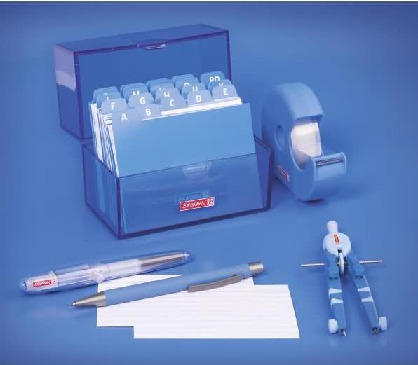 Actual product image Card index box A7 filled azure (A7)