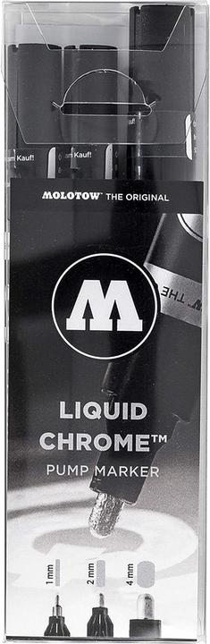 Image du produit Molotow Liquid Chrome Marker Set de 3 pièces 1+2+4mm (Chrome, 4 mm, 3 x)