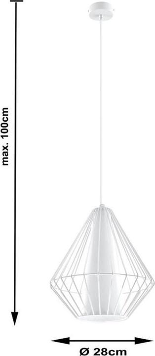 Actual product image famlights Henry in steel in white E27 1 x 60 W (E27)
