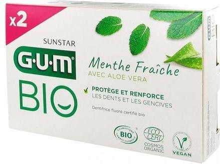 Produktbild GUM Zahnpasta Frische Minze Aloe Vera Bio 75ml - 2er-Pack (75 ml)