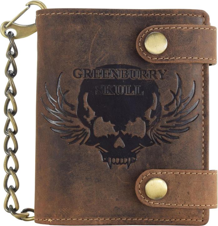 Produktbild Greenburry Vintage Skull Geldbörse Leder 10 cm