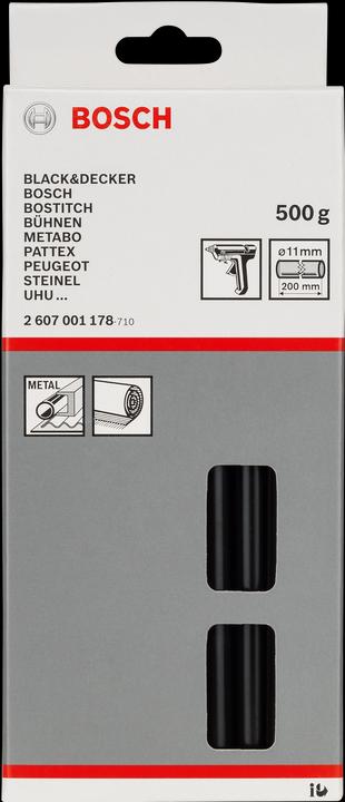 Produktbild Bosch Professional Zubehör Schmelzkleber, 11 x 200 mm, 500 g, schwarz