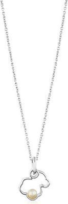 Tous Charming Silver Necklace With Pearl New Silueta 1000090700 Chain Pendant