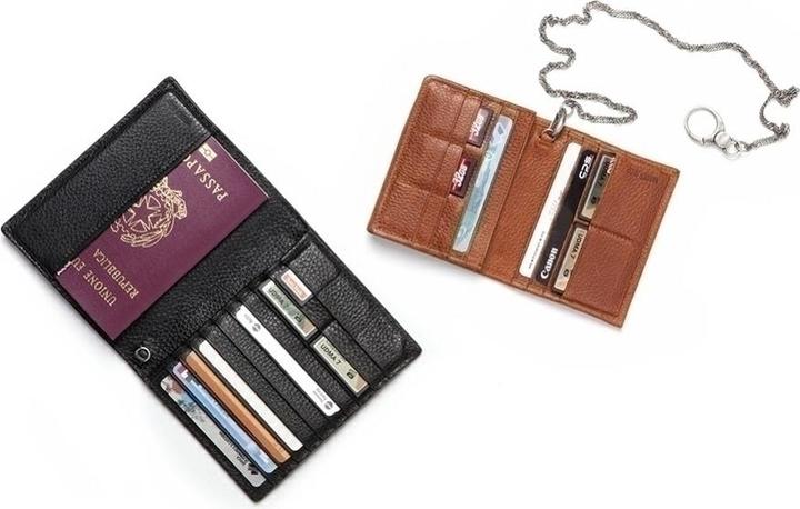 Produktbild Barber Shop Passport Etui, genarbtes schwarzes